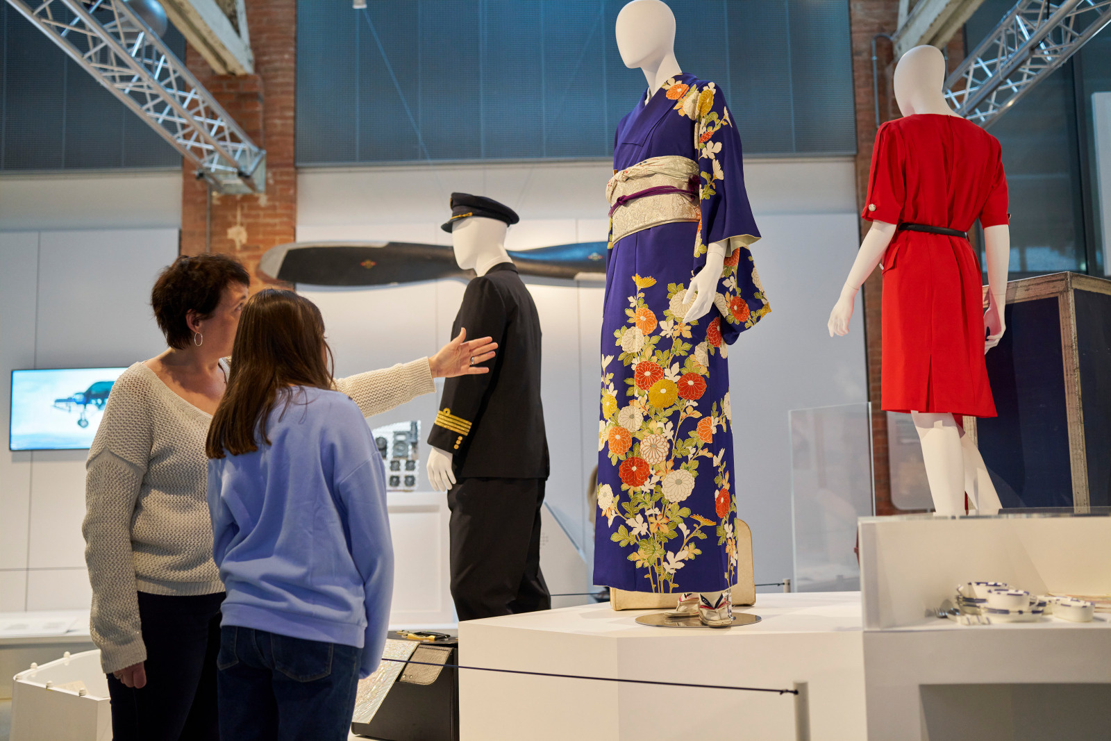 Kimono japonais exposé dans l'exposition Air France